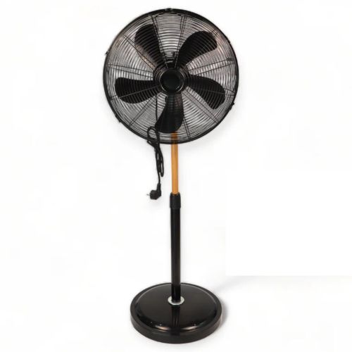 Ventilateur sur Pied 60W sur Mat en Bois reglable - Ventilateur Portable 3 Vitesses NIKLAS