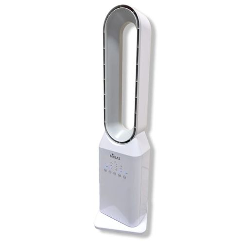 Ventilateur à Telecommande 50W - Ventilateur Sans Pales Colonne 3 Vitesses avec Minuterie 7h Design Blanc NIKLAS