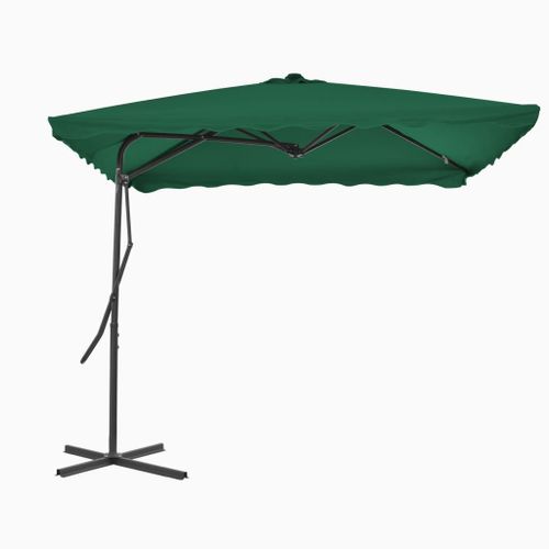 Parasol D'extérieur Avec Mât En Acier 250 X 250 Cm Vert Helloshop26 02_0008188