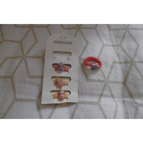 Chouchou Élastiques Pour Cheveux Teletubbies N° 4 Lot De 4