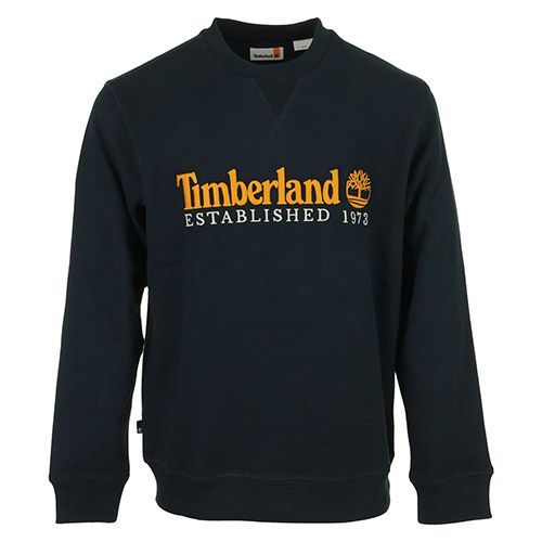 Timberland Logo Brush Back Crew Neck