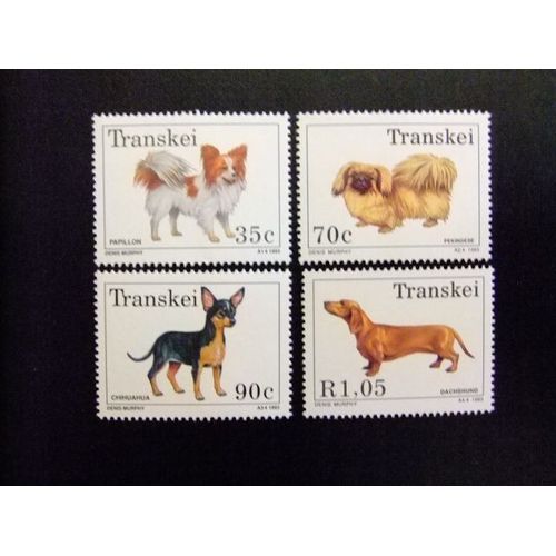 48 Transkei 1993 / Faune Mammifères Chiens / Yvert 299 / 302 Mnh