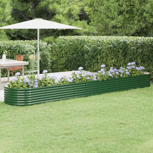 Prolenta Premium - Lit Surélevé De Jardin Acier Enduit De Poudre 440x80x36 Cm Vert