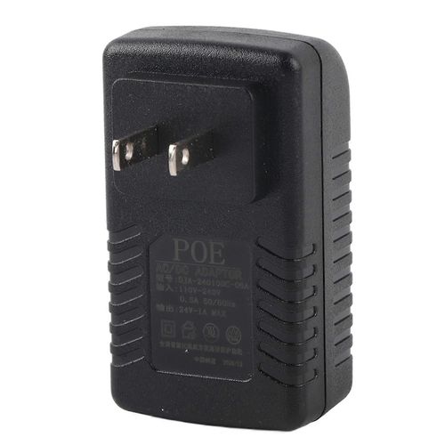 Injecteur POE DC 24V 1A Adaptateur secteur Fiche Norme UE / US en option 100-240VUS