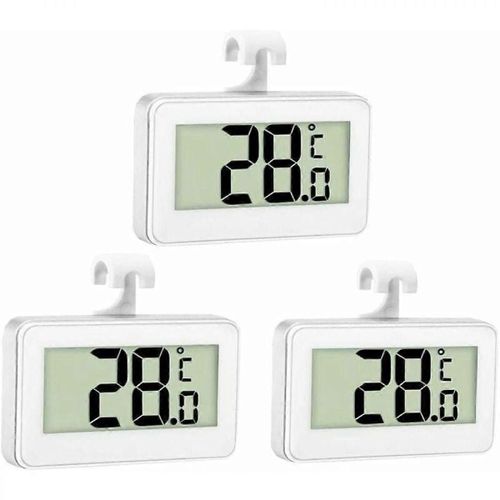 Thermomètre Numérique Pour Réfrigérateur Et Congélateur Avec Écran Lcd, Étanche, Crochet Pour Une Lecture Facile De La Température (Paquet De 3) 