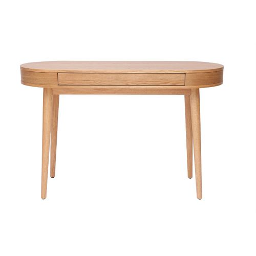 Bureau Avec Tiroir En Bois Clair L120 Cm Judith