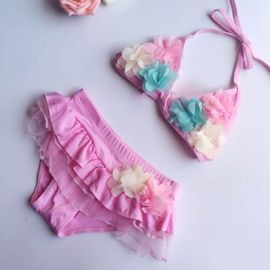 Connor Maillot De Bain 2 Pi¿¿Ces Pour Enfant, Maillot De Bain Pour Petite Fille, Motif Floral, Tenue De Plage, Taille S (9 ¿¿ 12,5 Kg)