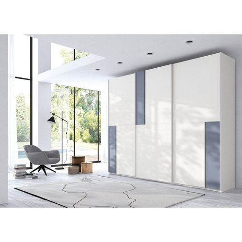 Armoire 3 Portes Coulissantes Noa Standard 206,2 X 220 Structure Polar Façade Luxor Cobalto Laquée