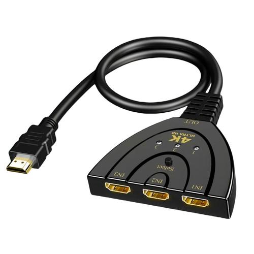 Splitter Câble HDMI 3 en 1: Qualité 4K et Flexibilité Maximale - PC Lecteur  DVD Blu-ray - PS3 PS4 PS5 - Xbox One 360 Nintendo Switch sur TV Moniteur et  Projecteur - Straße Tech ®