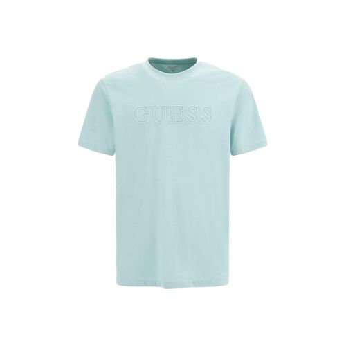 T Shirt Guess Classic Homme Bleu
