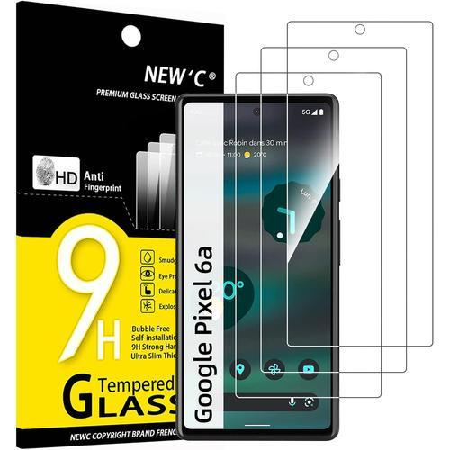 Lot De 3 Verre Trempé Pour Google Pixel 6a 6.1 Film Protection Écran Anti Rayures Sans Bulles D'air Ultra Résistant 0,33mm Hd Ultra Transparent Dureté 9h Glass