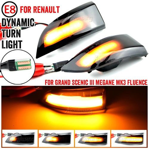 Clignotant Dynamique Avec Indicateur De Miroir Pour Renault Megane 3 Mk3, Iii Rs 2008 ? 2016 Bz Kz Dz