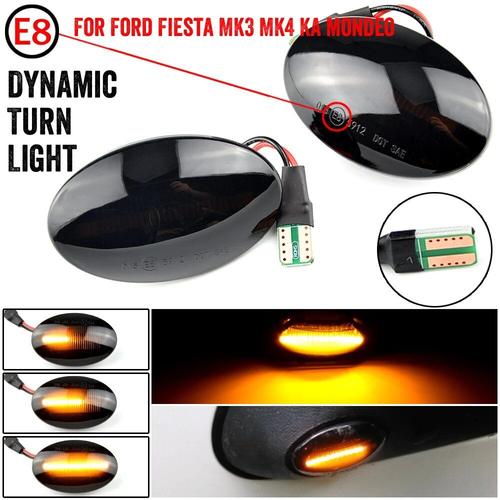 Feux De Voiture Pour Ford Fiesta Iii Iv Mk3 Mk4 Ka Mondeo I Transit Tourneo, Clignotants Dynamiques À Led, Feux Latéraux