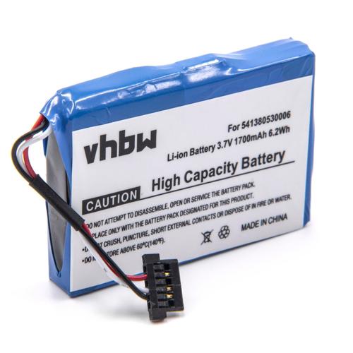 vhbw Batterie GPS (1700mAh, 3.7V, Li-Ion) compatible avec BlueMedia BM6300, Falk E30, Mitac Mio P350, Typhoon MyGuide 3500, Yakumo Delta X 5 BT