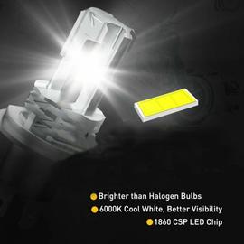 1 paire Lumières LED H4 Voiture Blanc Phare C6 8000K Faisceau haut / bas