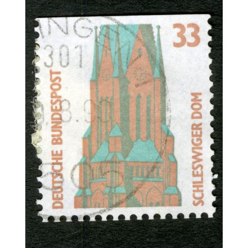Timbre Oblitéré Deutsche Bundespost, Schleswiger Dom, 33