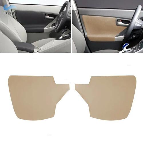 Housse De Protection En Cuir Pour Accoudoir De Voiture, 2 Pièces, Garniture Beige Pour Porte Avant, Pour Toyota Prius 30 2009 2010 2011 2012 2013 2014 2015