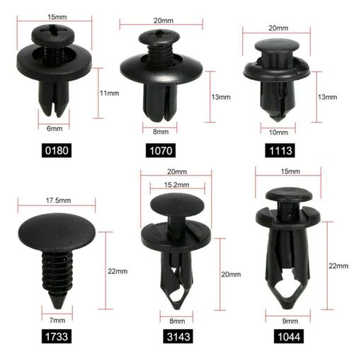 Fixation De Voiture Universelle En Plastique, Clip De Type Poussoir, Retenue De Rivet, Pare-Chocs, Partenaires, Pince De Garde-Boue, Noir, Ensemble De 190 Pièces