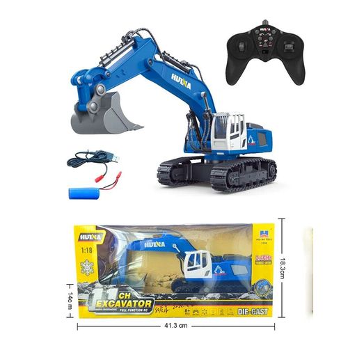 Taille 1558-B-Small - Huina 1593 1558 Rc Engineering Truck Machine, 2.4g, Télécommande, Pilier Anthracite, Ebdigger, Alliage Tracteur Jouets Modèle