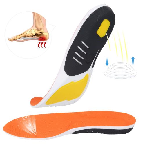 CONNOR Semelle interieure de sport elastique en PU, amortissante, unisexe, souple et antiderapante, support de voute plantaire pour basket-ball, badminton, course a pied, escalade, taille S 35-40