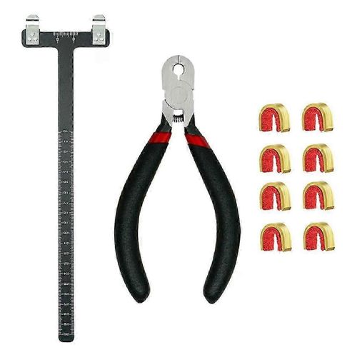 Bow String Nocking Points Set Avec T Square Ruler Nocking Buckle Pinces Et 8pcs Nocking Buckle Set