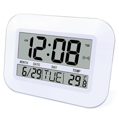 Horloge murale numérique Fonctionnement par piles Simple Température Calendrier Date Jour Bureau