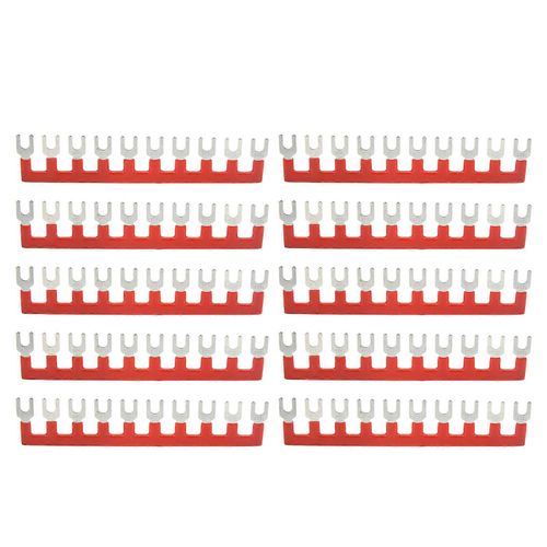 10pcs Barrière Fourche Type Bande 400V 25A PVC Gaine Cuivre Matériel TB Cavalier Bloc Borniers pour Appareils Ménagers TB 2510