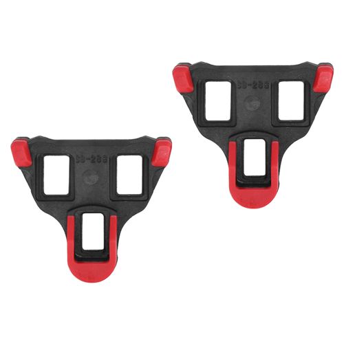 Connor Cales Universelles Pour Velo De Route Tb-011, 6 Degres De Flottement, Autobloquantes, Pour Pedales, Noir Et Rouge