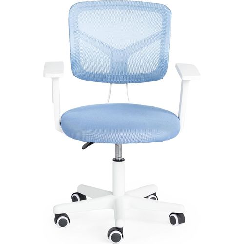 Kgabery-1chaise De Bureau Ergonomique Réglable En Hauteur Pivotante Pour Ordinateur Avec Accoudoirs Pour La Maison Et Le Bureau Bleu