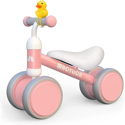 Kgabery-1draisienne Enfants Vélo Bébé Sans Pédales 10-24 Mois Jouet Baby Walker Fille Garçon 1-2 Ans Jouet D'equitation Trotteur Bebe Mini Bike Cadeau Anniversaire Noel Rose