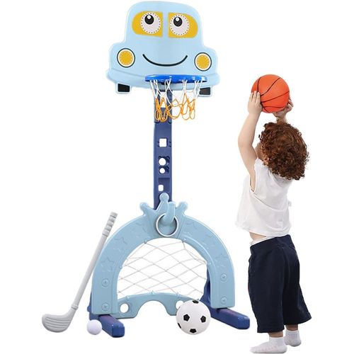 Kgabery-14 En 1 Panier De Basket Enfant-Panier De Basket-Ball Réglable En Hauteur,Anneau De Jeu De Golf Pour But De Football Lancer Les Enfants Pour Tout-Petits