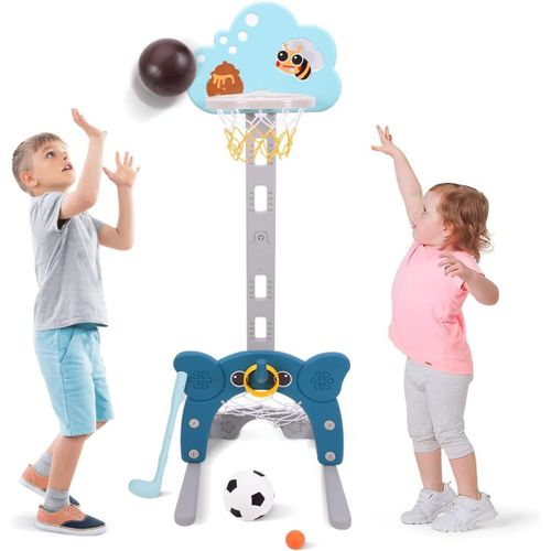 Kgabery-1ensemble De Paniers De 4-En-1 Pour Enfants-Jeu De Sport : Basketball |Football|Lancement D'anneau|Golf| Activité Pour Tout-Petits : Garçons&filles