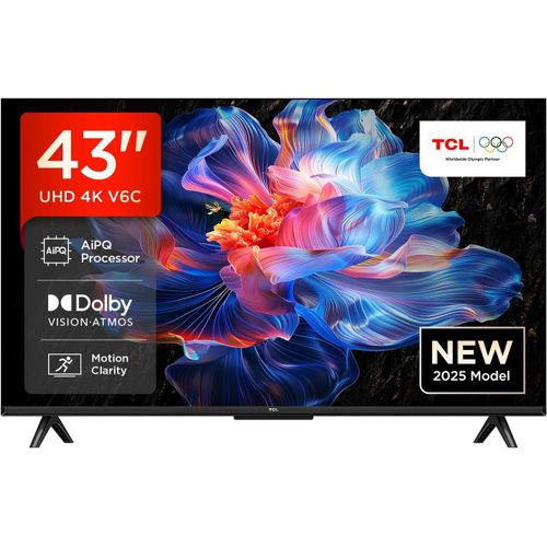KGABERY-143V6C 43 Pouces Direct Led Tv,4K Hdr Tv,Smart Tv Powered By Google (Dolby Audio,Motion Clarity,Compatible Avec Google Assistant&Alexa,2025 New Model)