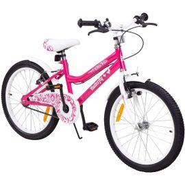 Kgabery-1actionbikes Vélo Enfant Butterfly-20 Pouces-Remorque Vélo Enfant-Vélo Enfants 2-9 Ans-Pneus À Air-Protections De Chaîne-Vélos-Draisienne-Vélo Pour Enfant