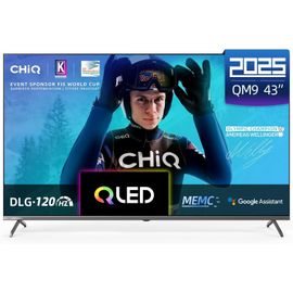 KGABERY-1U43Qm9G Téléviseur 43 Pouces (108 Cm),4K Uhd,Qled,Hdr10,Dlg 120Hz,Memc,Sans Cadre En Métal,Google Tv,Dolby Audio,Dbx-Tv,Triple Tuner,Wi-Fi 2.4G/5G,Google Assistant,Noir,2025