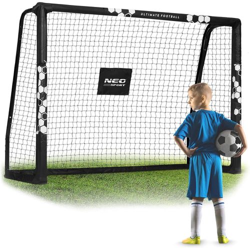 Kgabery-1but De Football Pour Enfants Et Adultes Avec Housse De Protection 180x120x60 Cm Noir/Blanc Hexagone