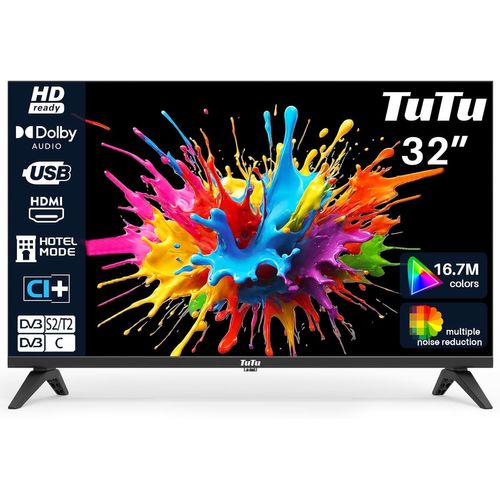 KGABERY-1Téléviseur 32 Pouces (Tv 80 Cm) Led Hd Sans Bord Télévision Avec Triple Tuner (Dvb-C/T2/S2),Hdmi,Ci+,Lecteur Multimédia Usb,Mode Hôtel,Dolby Audio (Tub32Hn1N,2024)