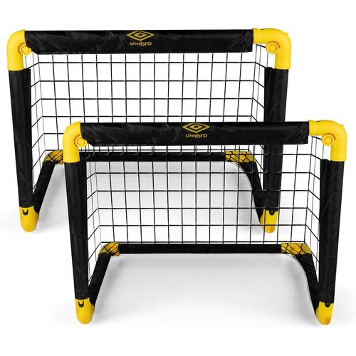 Kgabery-1cage De Foot 50x44x44 Cm-Ensemble De 2 Buts De Foot-Mini But Pliable-Kit Entrainement Football Pour Enfants Et Adultes-Cage Foot Exterieur Et Interieur-Montage Rapide-Noir/Jaune
