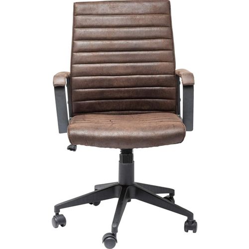 Kgabery-1design Chaise De Bureau Labora,Marron/Noir,Aspect Cuir,Pivotante,Ergonomique,Fauteuil De Bureau,Confortable,Rembourrage,Moderne,Charge 110kg,109x59x62 Cm (H/L/P)