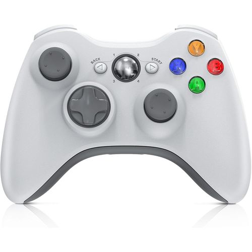 Kgabery-1manette Sans Fil Pour Xbox 360 Pc Controller Avec Adaptateur Récepteur Usb 2,4 Ghz Manette De Jeu À Double Vibration Améliorée Pour Xbox 360/Microsoft Pc Windows 7/8/10/11