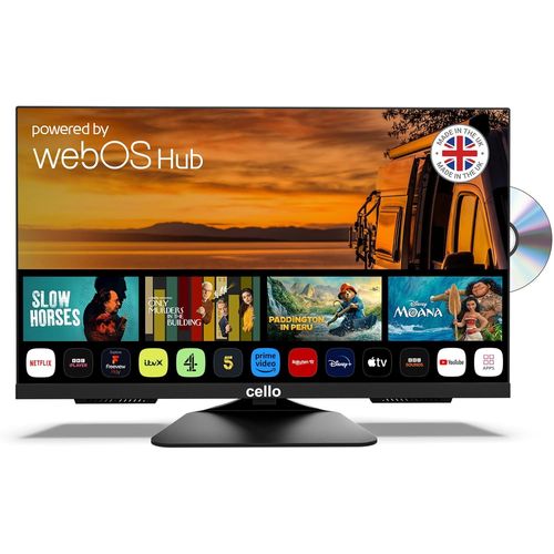 KGABERY-1C2425Wsf Trav 24 Pouces Full Hd Smart-Dvd Camping Voyage Tv Lecteur Dvd Intégré Sans Cadre Triple Tuner Bluetooth Webos Par Lg Pitch Haut-Parleur Camping-Car Camion Fabriqué En Europe-2025