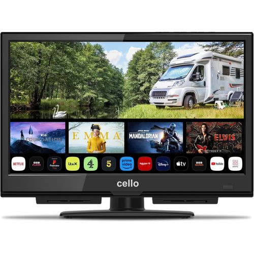 KGABERY-1C1624Ws-12V 16" Smart Camping Reise Tv Webos By Lg Full Hd Led Tv Triple Tuner Dvb-T/T2-C-S/S2 Hdmi Usb Bluetooth 12V Kfz Car Adapter ¿Pitch Perfect Sound¿ Für Ein Einzigartiges Klangerlebnis