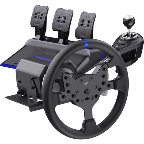Kgabery-1v99 Volant Pc,3.2 Nm Force Feedback Volant Et Pédales Avec Shifter,Volant Pour Xbox One,Xbox Series X/S,Pc,Ps4 Avec Formule-Racing Paddles,Hall-Effect Pedal,App