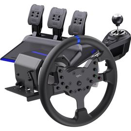 Kgabery-1v99 Volant Pc,3.2 Nm Force Feedback Volant Et Pédales Avec Shifter,Volant Pour Xbox One,Xbox Series X/S,Pc,Ps4 Avec Formule-Racing Paddles,Hall-Effect Pedal,App
