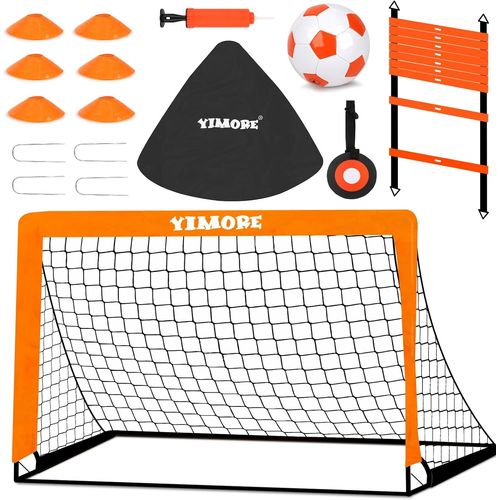 Kgabery-1but De Football Pour Enfants 3 En 1-Cage De Foot Enfant Exterieur Avec Sac De Transport 120 * 90 * 90cm Cages Et Mini Buts Idéal Pour Le Jardin