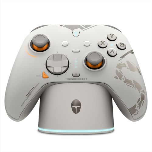 Kgabery-1g80 Manette Sans Fil Pour Ns/Pc/Ios/Android-Joystick À Effet Hall 1000hz,Gyroscope 6 Axes,Joystick Interchangeable,Gâchettes Hall+Micro,Vibration 2+2,Dock De Charge Rgb,Blanc