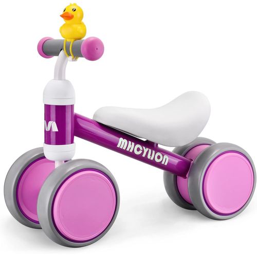 Kgabery-1draisienne Enfants Vélo Bébé Sans Pédales 10-24 Mois Jouet Baby Walker Fille Garçon 1-2 Ans Jouet D'equitation Trotteur Bebe Mini Bike Cadeau Anniversaire Noel Violet