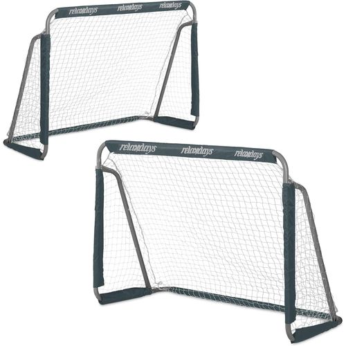 Kgabery-1cage De Football,Lot 2,Enfants Et Adultes,Métal,But Stable Pour Foot,Hxlxp : 110x150x75 Cm,Grise