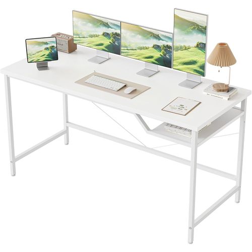 Kgabery-1bureau D'ordinateur De 140 Cm,Bureau De Jeu Pour Petits Espaces,Bureau Moderne Et Simple Pour Bureau À Domicile,Bureau D'étude,Bureau D'écriture,Marron