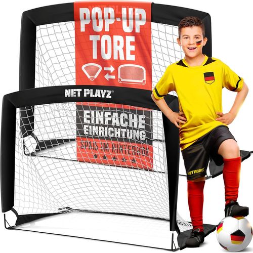 Kgabery-1lot De 2 Buts De Football Pliables-120x90x90 Cm-But De Football Pop-Up Pour Le Jardin-But De Football Pliable Pour Enfants Et Adultes (2 Pièces)